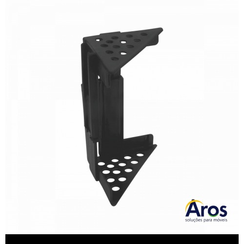Cantoneira De Proteção Para Moveis Regulável 33 A 60 Mm Preta (Kit C/50)