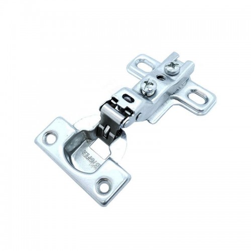 Dobradiça Bigfer Caneco 26 Alta (Curva) + Calco 5 Zinco Branco (Kit Com 10 Unidades)
