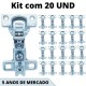 Dobradiça Bigfer Caneco 26 Alta (Curva) + Calco 5 Zinco Branco (Kit Com 20 Unidades) Dobradiça Bigfer Caneco 26 Alta (Curva) + Calco 5 Zinco Branco (Kit Com 20 Unidades)