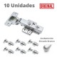 Dobradiça Bigfer Com Amortecimento Baixa (Reta) Calco Fixo (Kit C/10) Dobradiça Bigfer Com Amortecimento Baixa (Reta) Calco Fixo (Kit C/10)