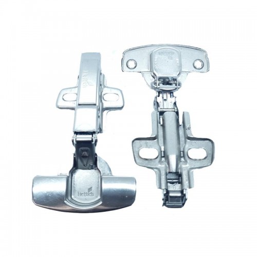 Dobradiça Hettich Sensys 8645I 110 Graus Alta (Curva) + Calco D 1,5 Completa (Kit Com 10)
