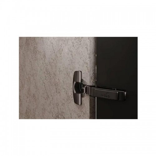 Dobradiça Hettich Sensys Obsidian Black Alta (Curva) + Calco D 1,5 Completa Dobradiça Hettich Sensys Obsidian Black Alta (Curva) + Calco D 1,5 Completa