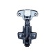 Dobradiça Hettich Sensys Obsidian Black Alta (Curva) + Calco D 1,5 Completa Dobradiça Hettich Sensys Obsidian Black Alta (Curva) + Calco D 1,5 Completa