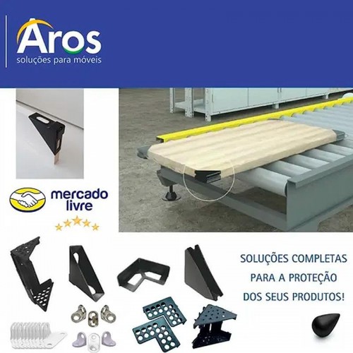 Cantoneira 18x56x56mm De Proteção Para Moveis Preta (Kit C/100) Cantoneira 18x56x56mm De Proteção Para Moveis Preta (Kit C/100)
