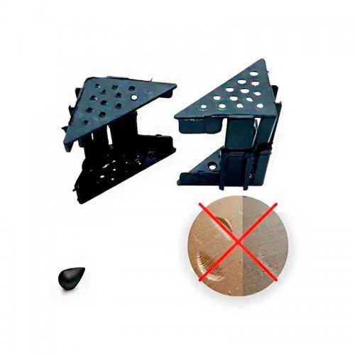 Cantoneira De Proteção Para Moveis Regulável 62 A 115 Mm Preta (Kit C/30)