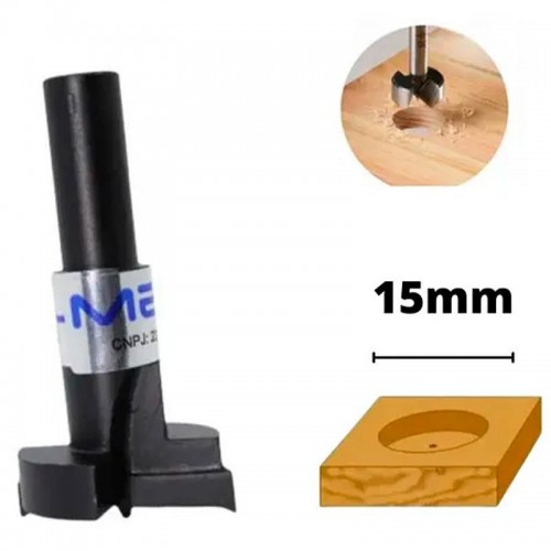 Fresa Para Furo 15 Mm Para Minifix / Rastex Profissional