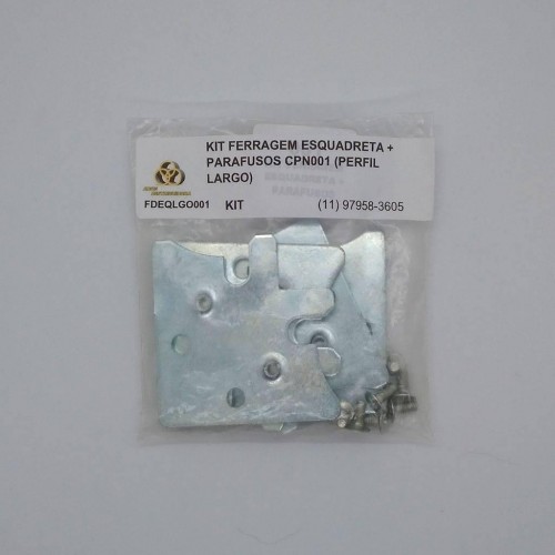 Kit Ferragem Esquadreta + Parafusos Cpn001 (Perfil Largo)