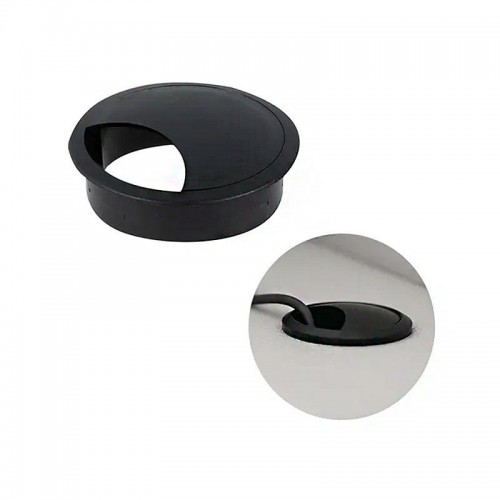 Conjunto Passa Fio 60Mm X 15Mm Preto (Kit Com 5 Unidades) Conjunto Passa Fio 60Mm X 15Mm Preto (Kit Com 5 Unidades)