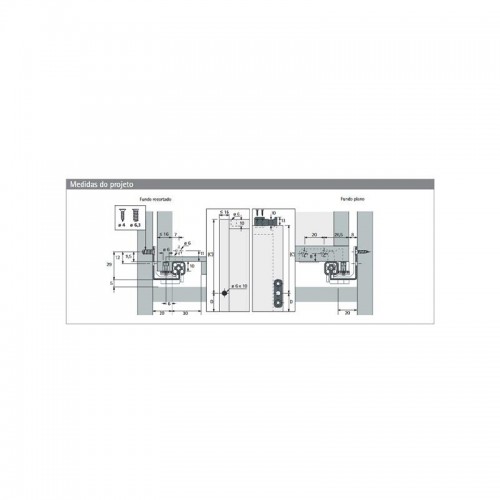 Kit Quadro 25 (Extração Parcial) Invisível 500 Mm Silent System Hettich Kit Quadro 25 (Extração Parcial) Invisível 500 Mm Silent System Hettich