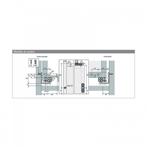 Kit Quadro 25 (Extração Parcial) Invisível 500 Mm Silent System Hettich Kit Quadro 25 (Extração Parcial) Invisível 500 Mm Silent System Hettich
