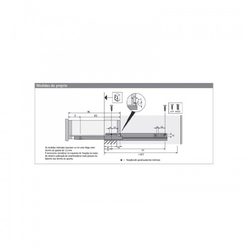 Kit Quadro 25 (Extração Parcial) Invisível 450 Mm Silent System Hettich Kit Quadro 25 (Extração Parcial) Invisível 450 Mm Silent System Hettich