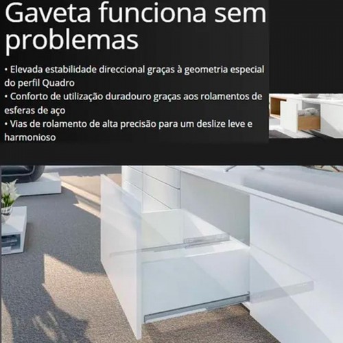 Kit Quadro 25 (Extração Parcial) Invisível 300 Mm Silent System Hettich Kit Quadro 25 (Extração Parcial) Invisível 300 Mm Silent System Hettich