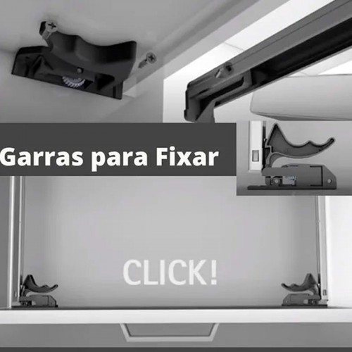 Kit Corrediça Quadro V6 (Extração Total) Invisível 300 Mm Silent System Hettich Kit Corrediça Quadro V6 (Extração Total) Invisível 300 Mm Silent System Hettich