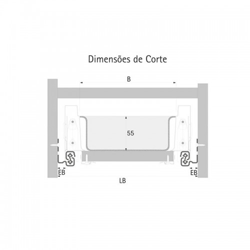 Organizador De Talheres Hettich Orga Um Cinza 501 A 600Mm / 370 A 440Mm