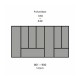 Organizador De Talheres Hettich Orga Um Cinza 801 A 900Mm / 370 A 440Mm