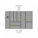 Organizador De Talheres Hettich Orga Um Cinza 701 A 800Mm / 441 A 520Mm Organizador De Talheres Hettich Orga Um Cinza 701 A 800Mm / 441 A 520Mm