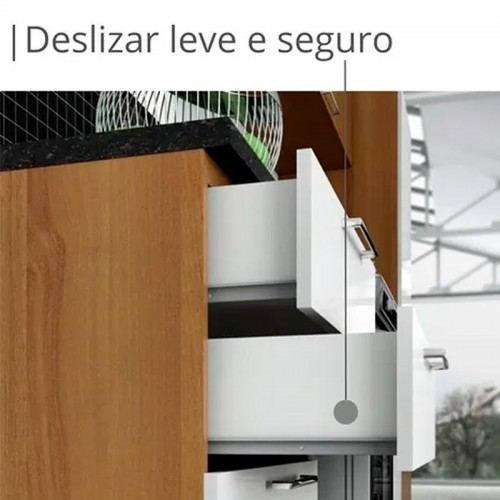 Kit Promocional C/ 2 Corrediças Metálicas Bigfer 500 Mm Epóxi Branca + 16 Pf Mad C.Ch. 4,0 X 12