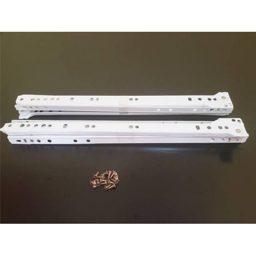 Kit Promocional C/ 2 Corrediças Metálicas Bigfer 250 Mm Epóxi Branca + 16 Pf Mad C.Ch. 4,0 X 12
