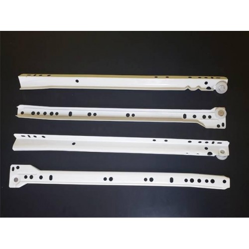 Kit Promocional C/ 4 Corrediças Metálicas Bigfer 250 Mm Epóxi Branca + 32 Pf Mad C.Ch. 4,0 X 12