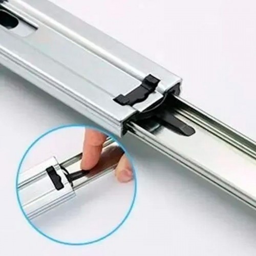 Corrediça Telescópica Light 400 Mm Zinco Branco Avulsa Corrediça Telescópica Light 400 Mm Zinco Branco Avulsa