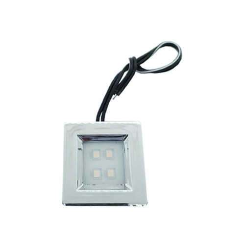 Led De Embutir Quadrado 40 X 40 Mm 4 Leds Luz Branca (Fria) Acrilico Fosco Base Hs
