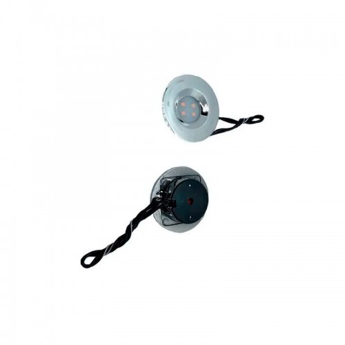 Led De Embutir Redondo Diametro 52 Mm 4 Leds Luz Amarela (Quente) Cromado Base Hs