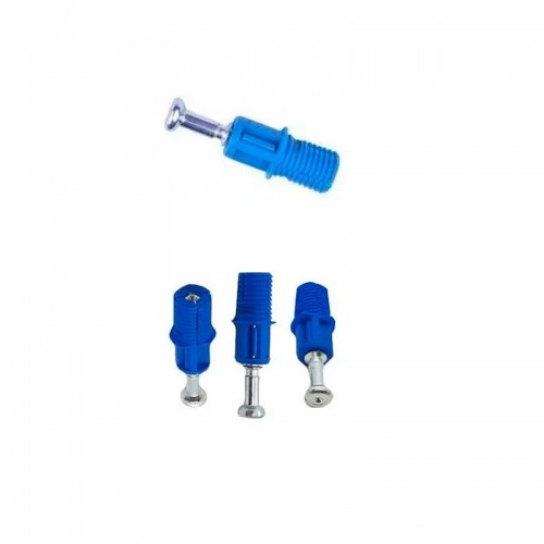 Parafuso Rastex Rapid Hettich Du 325 (Padrão 34Mm) Para Furo 8 Mm Azul (Kit Com 25 Un)