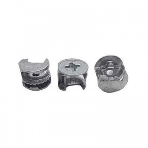 Kit Promocional C/ 200 Tambor Minifix 15X11 Natural P/15 Mm + 200 Tapa Furos Adesivos Branco Tx 19 Mm