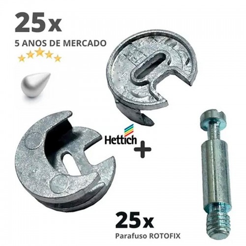 Kit Rotofix C/25 Tambor Rotofix 25 x 12 mm Natural + 25 Pf. Rotofix M6 x 6 Z. B. Hettich Kit Rotofix C/25 Tambor Rotofix 25 x 12 mm Natural + 25 Pf. Rotofix M6 x 6 Z. B. Hettich