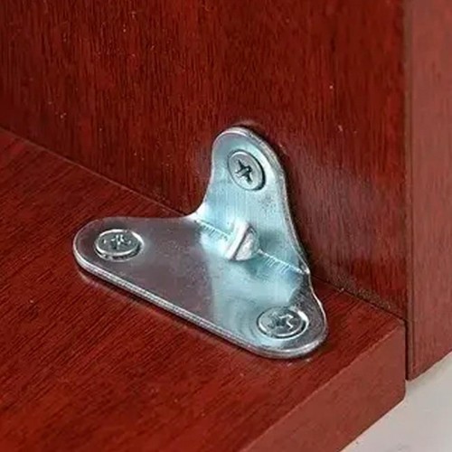 Cantoneira De Aço 3 Furos Zinco Branco (Kit Com 20 Un)
