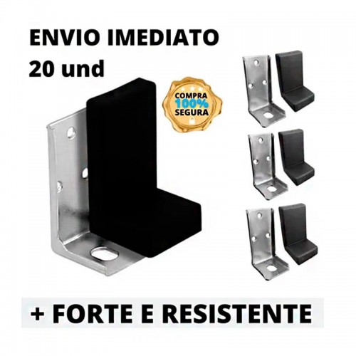 Suporte Aéreo Reforçado Em Aço Com Capa Plastica Preto (Embalagem Industrial Com 100 Un)