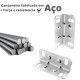 Cantoneira De Aço 17,5 X 17,5 X 46 mm 4 Furos Zinco Branco (Kit Com 200 Un)