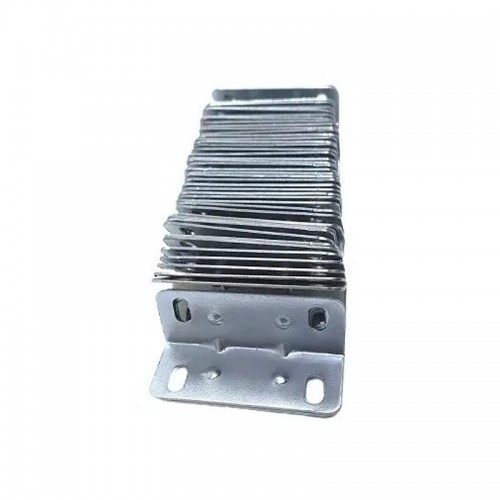 Cantoneira De Aço 17,5 X 17,5 X 46 mm 4 Furos Zinco Branco (Kit Com 200 Un)