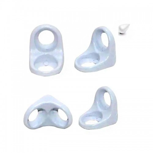 Suporte De Prateleira 2 Furos 13,5 X 13,5 Leve Epóxi Branco (Kit Com 100 Un)