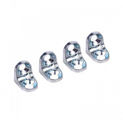 Suporte De Prateleira 2 Furos 13,5 X 13,5 Leve Niquelado (Kit Com 100 Un)