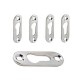 Suporte De Nicho Tipo Presilha Plano Com Furo Escareado Metálico Zinco Branco (Kit Com 50 Un)