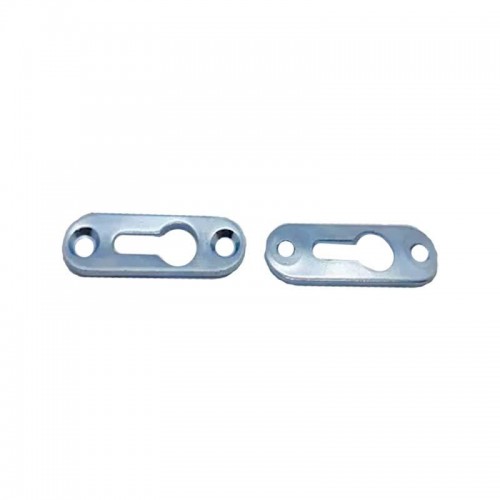 Suporte De Nicho Tipo Presilha Plano Com Furo Escareado Metálico Zinco Branco (Kit Com 50 Un)