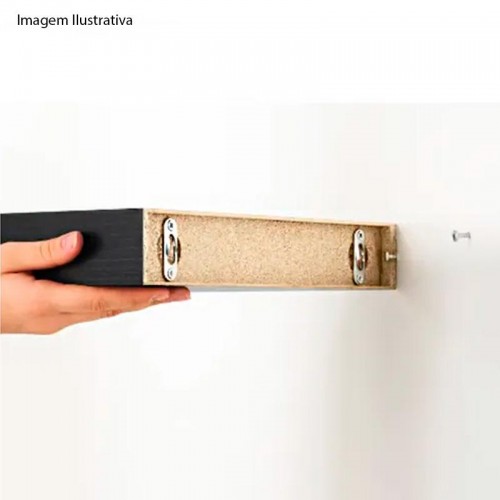Suporte De Nicho Tipo Presilha Plano Com Furo Escareado Metálico Zinco Branco (Kit Com 50 Un)