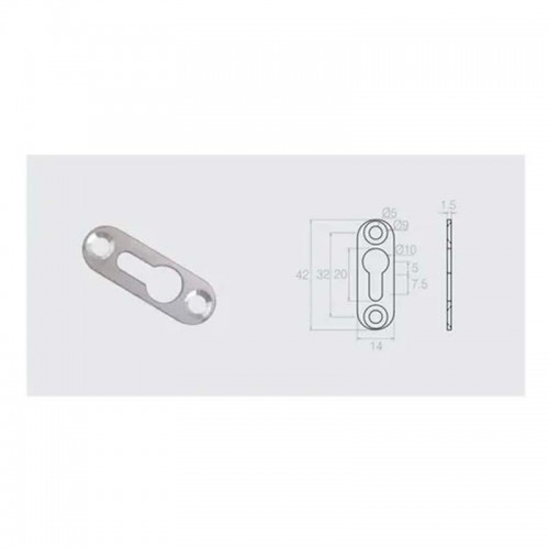 Suporte De Nicho Tipo Presilha Plano Com Furo Escareado Metálico Zinco Branco (Kit Com 50 Un)