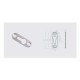 Suporte De Nicho Tipo Presilha Plano Com Furo Escareado Metálico Zinco Branco (Kit Com 50 Un)