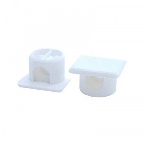 Suporte De Prateleira Invisível Plástico Branco (Kit Com 500)