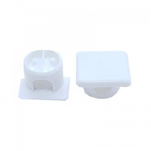 Suporte De Prateleira Invisível Plástico Branco (Kit Com 500)
