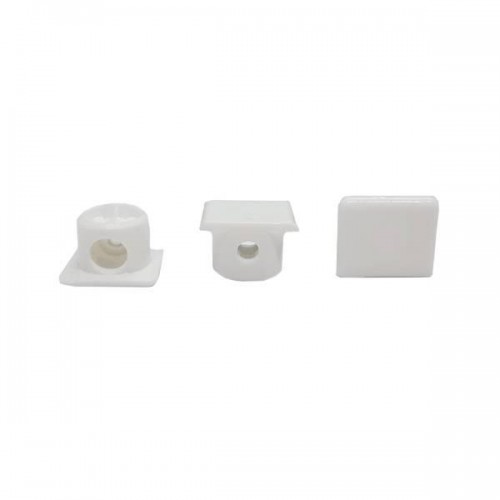 Suporte De Prateleira Invisível Plástico Branco (Kit Com 500) Suporte De Prateleira Invisível Plástico Branco (Kit Com 500)