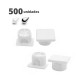 Suporte De Prateleira Invisível Plástico Branco (Kit Com 500) Suporte De Prateleira Invisível Plástico Branco (Kit Com 500)