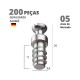 Parafuso Vb Du 279 (6,7 X 11 Mm - Longo) Hettich Rosca Soberba Zincado Branco (Kit Com 200 Un)