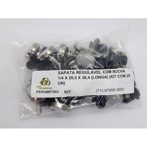 Sapata Regulável Com Bucha 1/4 X 20,5 X 26,5 (Curta) (Kit Com 20 Un)