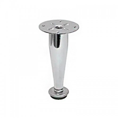 Pé Cônico Regulável 150 Mm Cromado (Kit Com 4 Unidades)