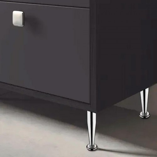 Pé Cônico Regulável 150 Mm Cromado (Kit Com 4 Unidades)