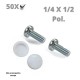 Parafuso 1/4 X 1/2 Pol. Cab. 13 Tamp. F. Philips Rosca Maq. Zb (Kit com 50)