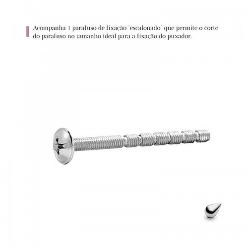 Puxador Pontual Pino R Steel